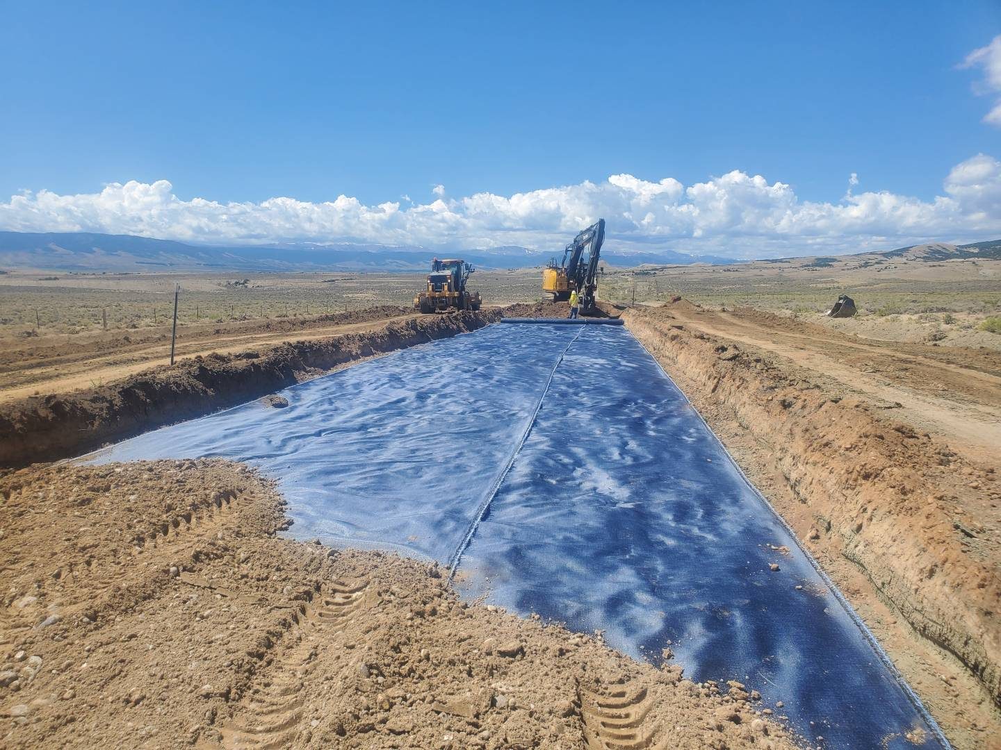 Geosynthetic liner installation